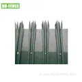 W Palisade Fence a caldo Galvanized Palisade Fencing
